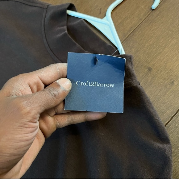 NWT Croft & Barrow Tall Longsleeve Brown Top - Size XL Tall - Versatile - Picture 2 of 4